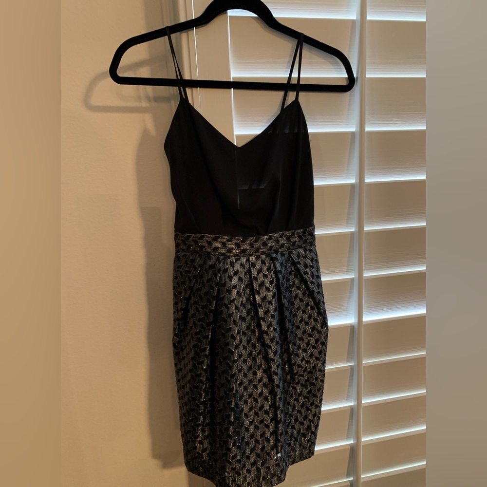 BCBG Generation black/silver mini dress